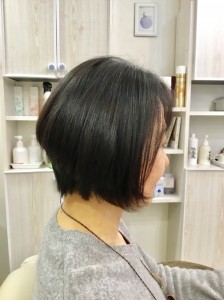 江東区住吉、森下からも近い美容室、ヘアサロン　シュガー　「前下がりボブ」をシュガーのドライカットで