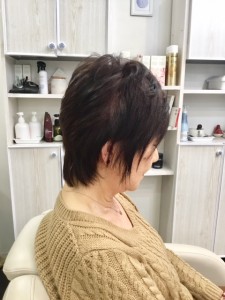 江東区住吉、森下からも近い美容室　ヘアサロン　シュガー　白髪染めでの「モーブピンク」