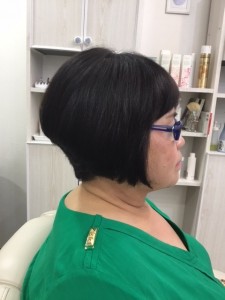 江東区住吉と菊川の間にある美容室　ヘアサロン　シュガーの前下がりボブ